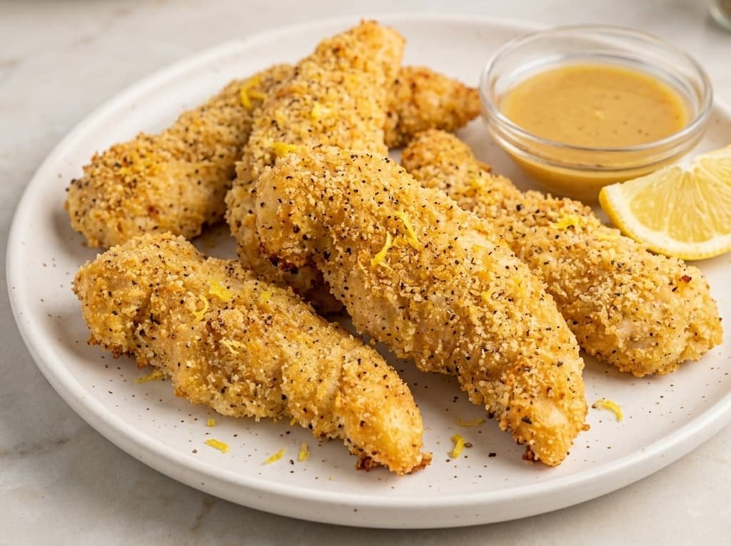 Baked Lemon Pepper Chicken Strips (Crispy, Healthy & 30 Minutes to Make)