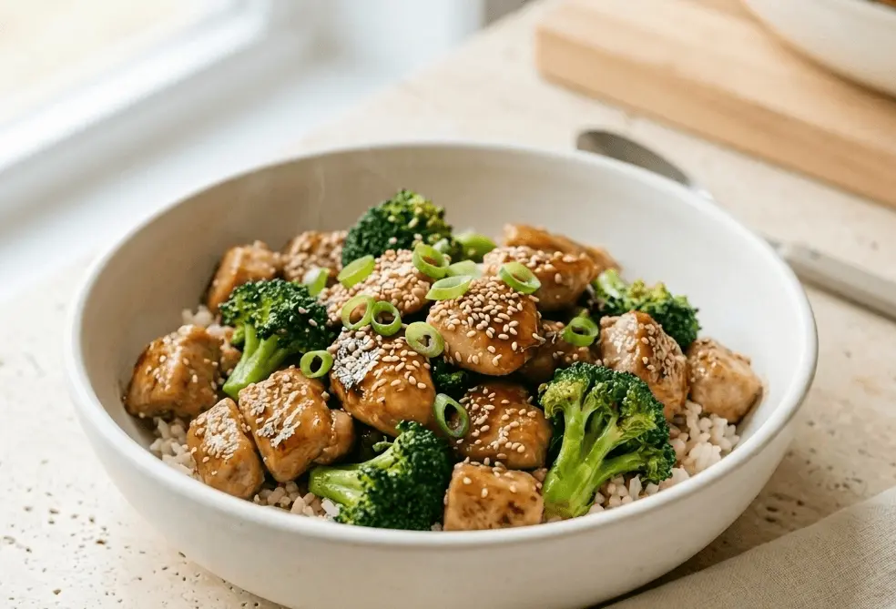 Healthy Chicken and Broccoli Recipes – Easy, Quick, and Ready in 30 Minutes 5 Healthy chicken and broccoli stir-fry served over rice
