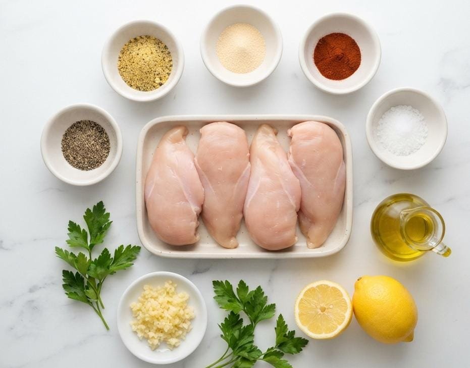 Lemon Pepper Baked Chicken Breast – Juicy, Easy, and Ready in 30 Minutes 2 Ingredients for baked lemon pepper chicken breast